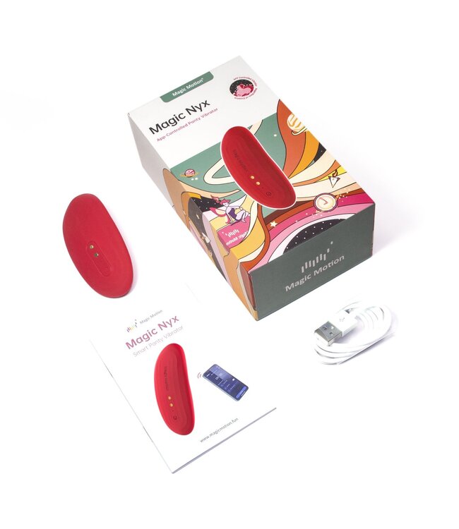Magic Motion Magic Motion - App Gestuurde Nyx Smart Panty Vibrator - Rood