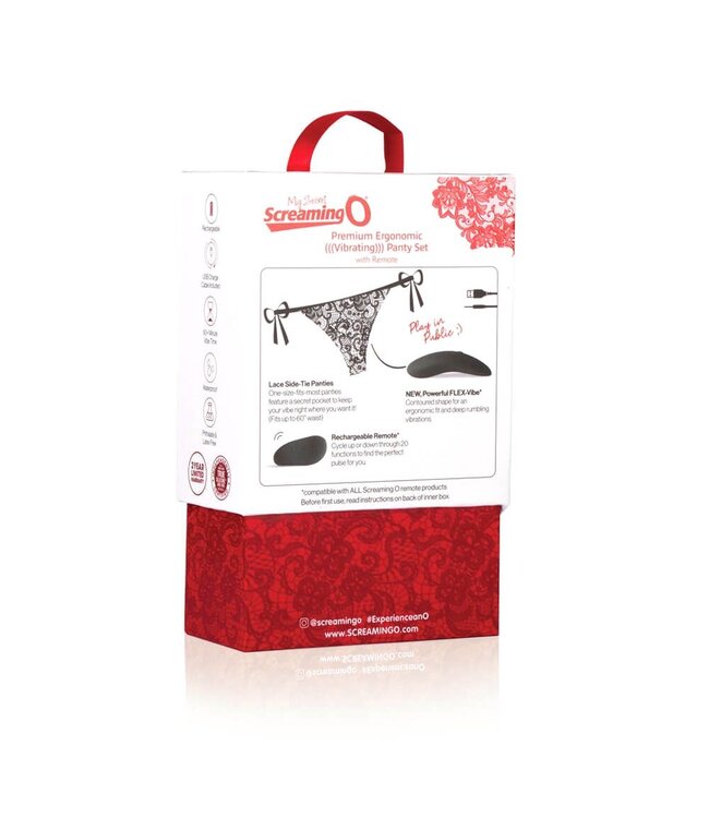The Screaming O The Screaming O - Premium Ergonomic Remote Panty Set Zwart