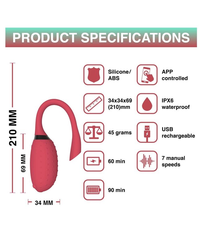 Magic Motion Magic Motion - Fugu Smart Wearable Vibrator - Rood