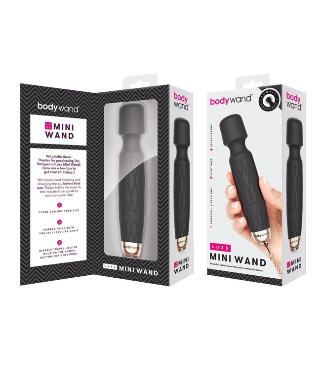 Bodywand Bodywand - Luxe Mini USB Wand Vibrator Zwart