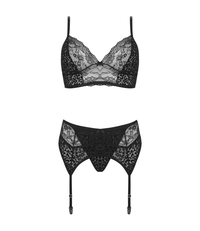 Christine 3-delig Lingerie-setje Sanne -zwart