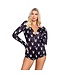 Playboy Lingerie Playboy Lingerie - Slumber Bunny Onesie - Zwart