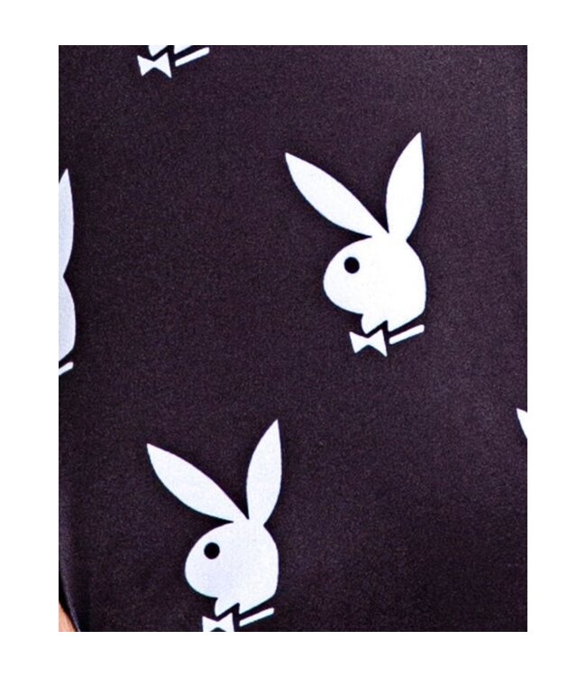 Playboy Lingerie Playboy Lingerie - Slumber Bunny Onesie - Zwart