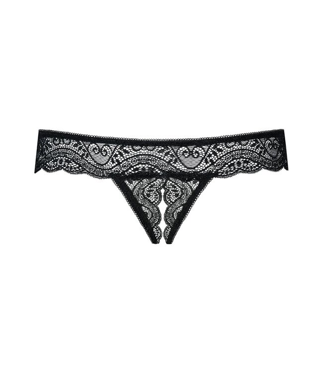 Obsessive Obsessive - Miamor String Met Open Kruisje - Zwart