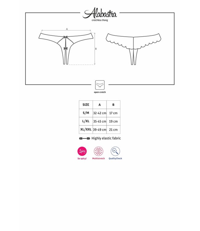 Obsessive Obsessive - Alabastra Kruisloze String - Wit