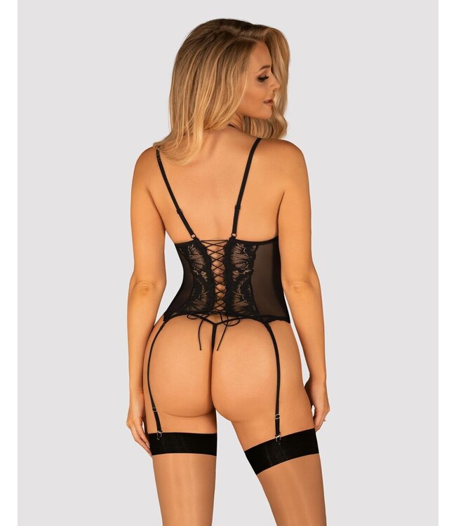 Obsessive Obsessive - 2-delige Jarretel-set Alessya -zwart