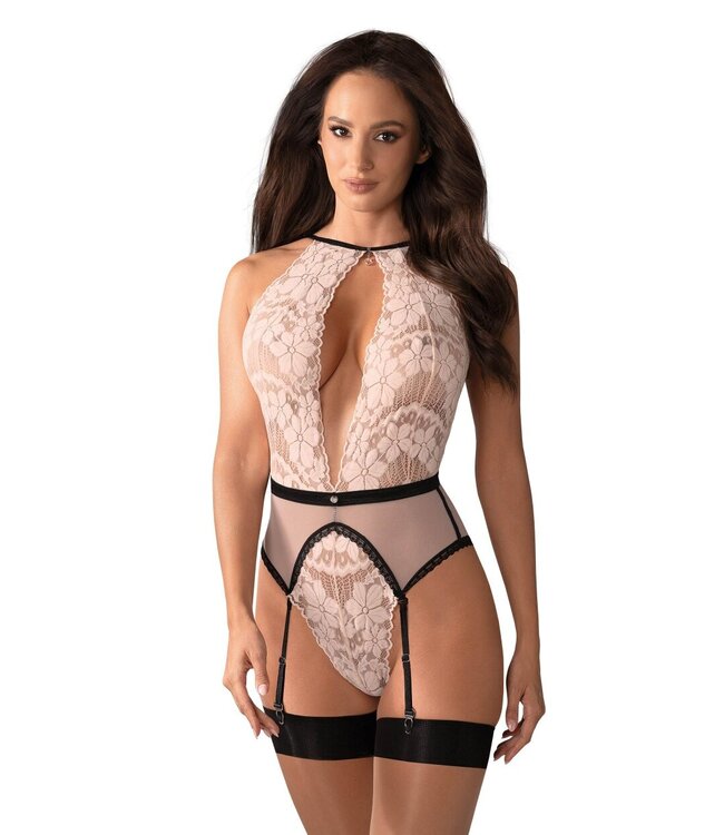 Obsessive Obsessive - Lilines Jarretel Body - Roze