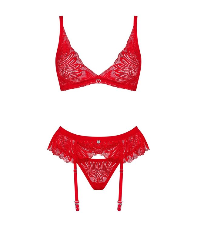 Obsessive Obsessive - Chilisa Driedelige Set - Rood
