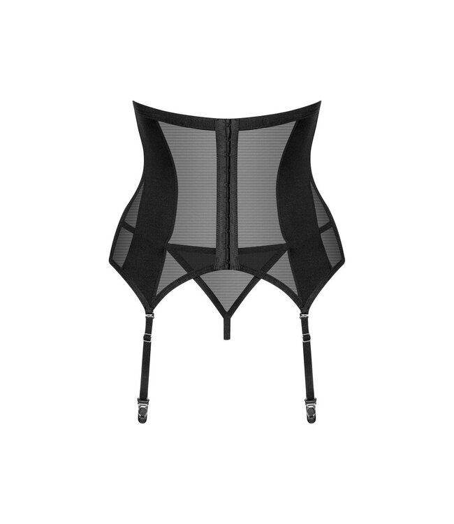 Obsessive Obsessive - Chic Amoria Open Korset en String - Zwart