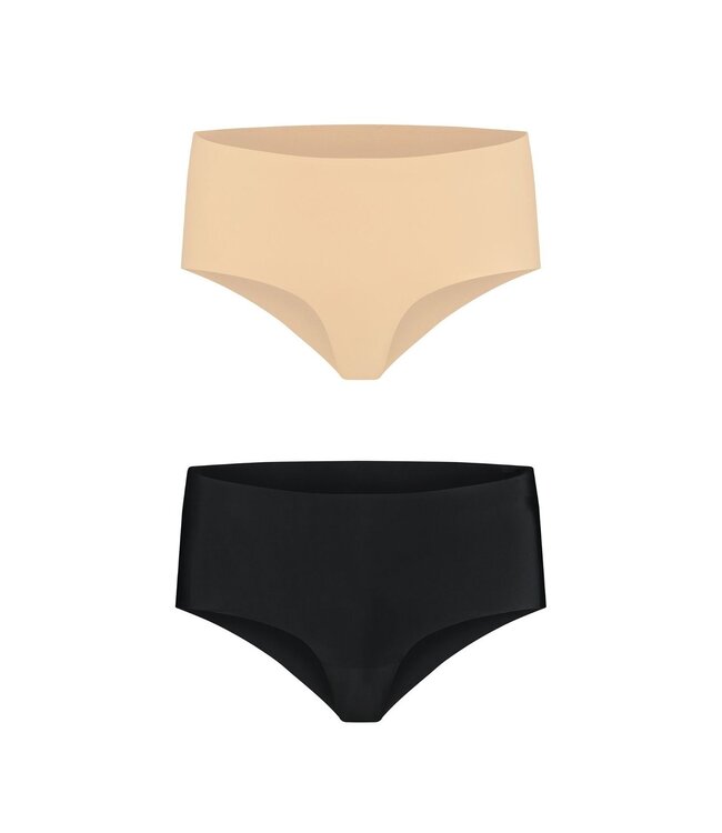 Bye Bra Bye Bra - Invisible High Brief Nude + Black S