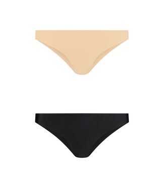 Bye Bra Bye Bra - Invisible Brazilian Nude + Black S