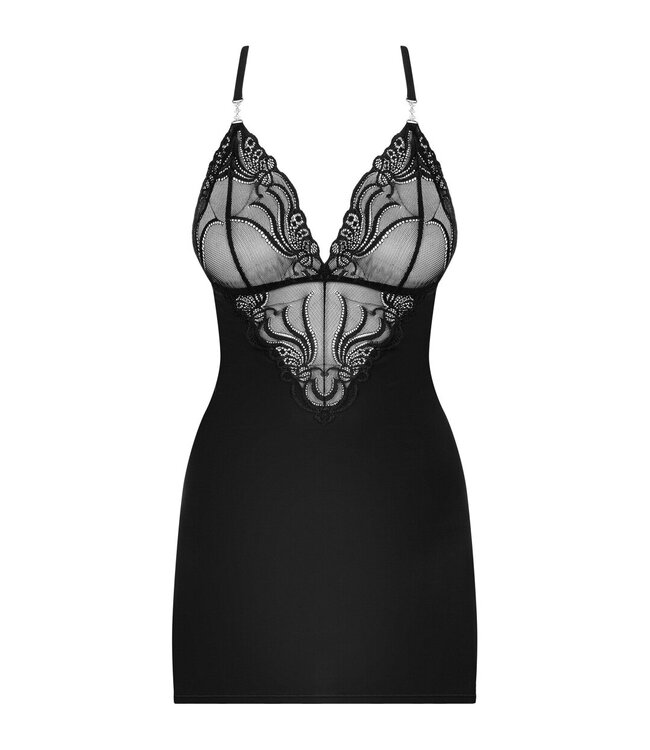 Obsessive Obsessive - Negligé Met Doorschijnend Netstof