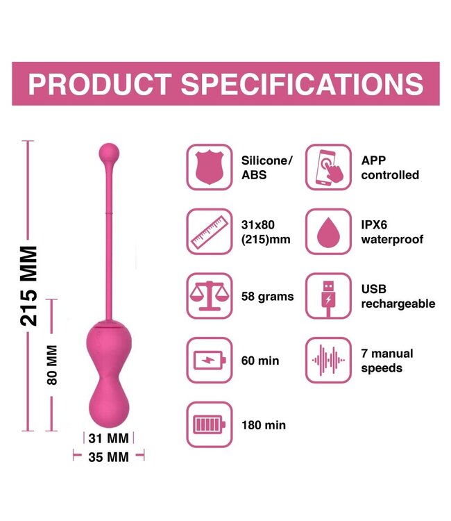 Magic Motion Magic Motion - Smart Kegel Master Balls Roze