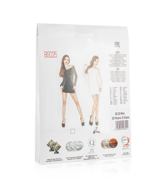 Passion Wit mini jurkje met netstof mouwen