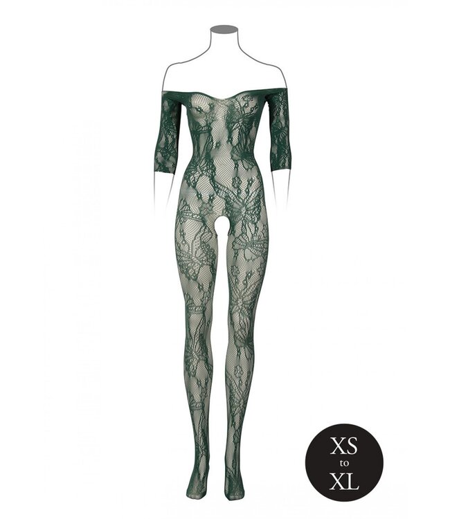Le Desir Catsuit Met Lange Mouwen - Groen
