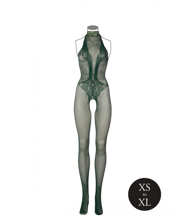Le Desir Kanten Visnet Catsuit - Groen