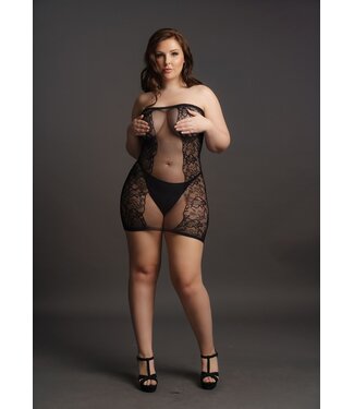 Le Desir Strapless jurkje Curvy - zwart