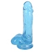 XR Brands Lollicock - Dildo Slim Stick With Balls - Berry Ice - 15.8 cm