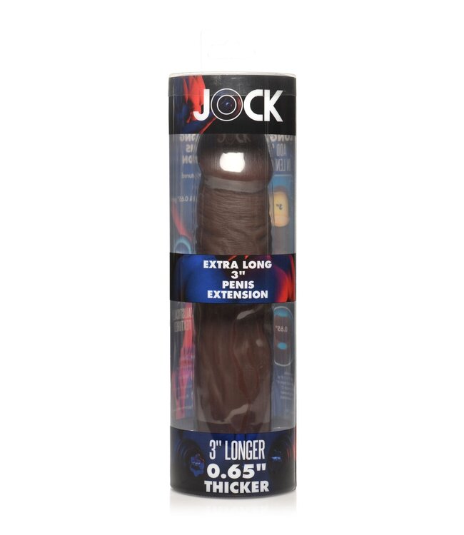 XR Brands JOCK Extra Lange Penis Sleeve 22,5 cm - Bruin