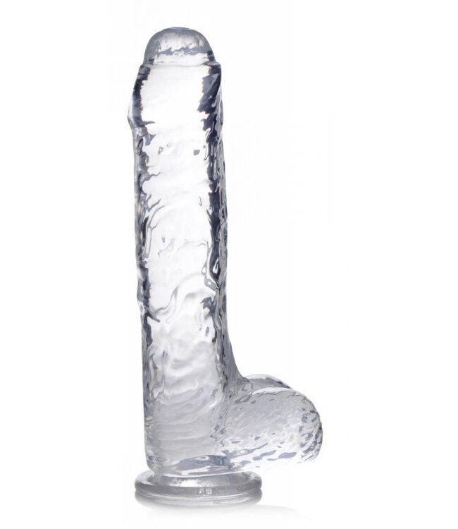 XR Brands Jock C-Thru Transparante Dildo - 25 cm.