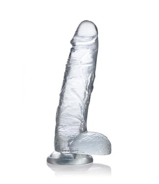 XR Brands Jock C-Thru Transparante Dildo - 23 cm.