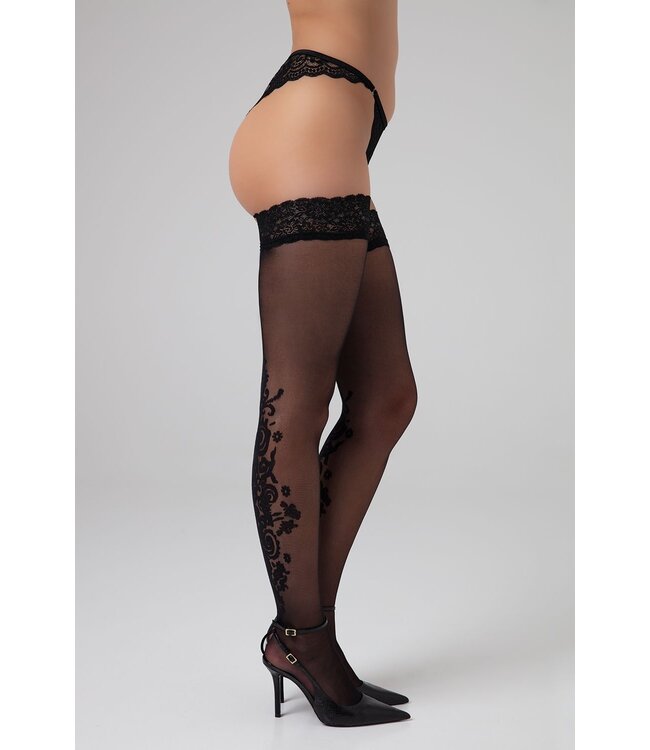 Christine Christine - Luxe Stay up kousen Victorious - zwart