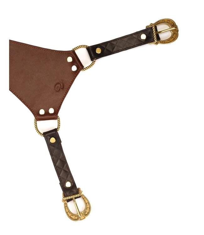 Rimba Liebe Seele - Leren Slip - Zwart, Bruin & Goud