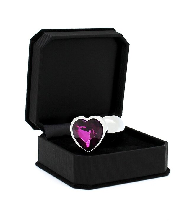Rimba Rimba - Buttplug KLEIN met kristal in Hartvorm (unisex)