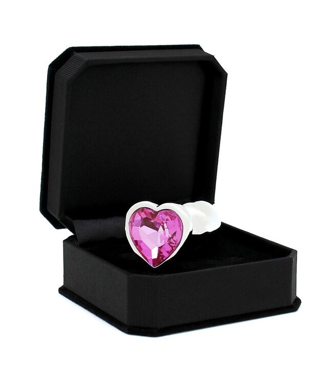 Rimba Rimba - Buttplug KLEIN met kristal in Hartvorm (unisex)
