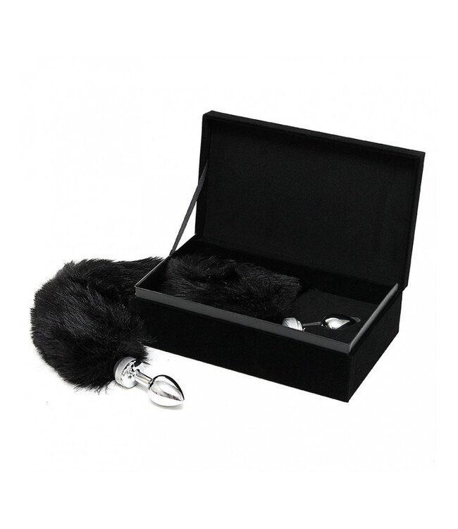 Rimba Rimba - Buttplug met zwarte staart (unisex)