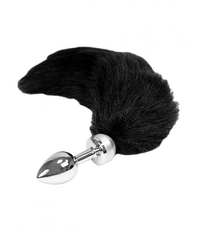 Rimba Rimba - Buttplug met zwarte staart (unisex)