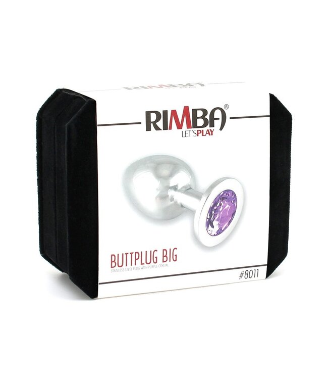 Rimba Rimba - Buttplug GROOT met kristal (unisex)