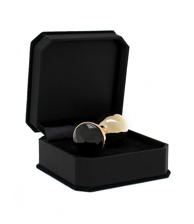 Rimba Rimba - Gouden Buttplug KLEIN met kristal (unisex)