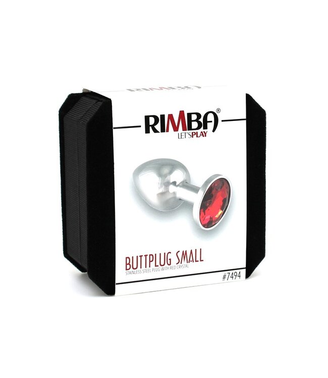Rimba Rimba - Buttplug KLEIN met kristal, massief  (unisex)
