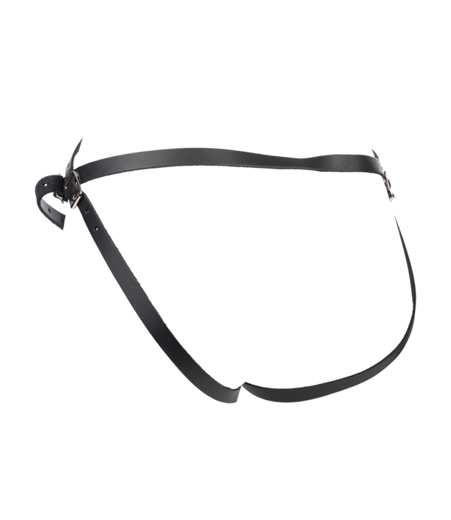 Rimba Rimba - Voorbind string met latex dildo (3,5 x 12 cm)