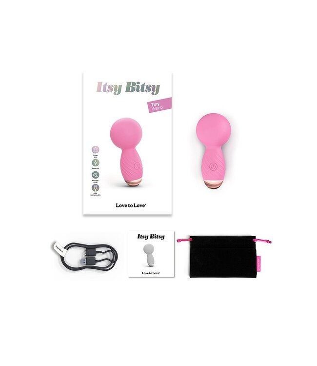 Rimba Love to Love - Itsy Bitsy - Mini Wand Vibrator - Roze