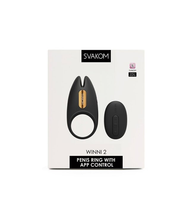 Rimba SVAKOM - Winni 2 - Cockring Vibrator met Afstandsbediening - Zwart