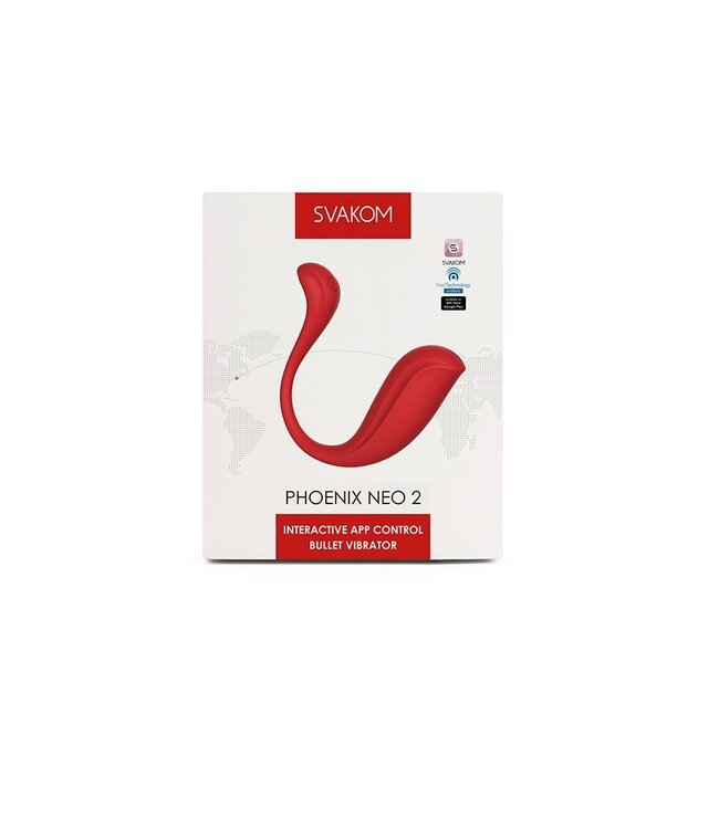 Rimba SVAKOM - Phoenix Neo 2 - Interactieve Bullet Vibrator met App Control - Rood