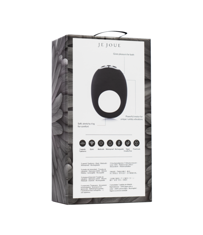 Rimba Je Joue - Mio - Flexibele Cock Ring Vibrator - Zwart