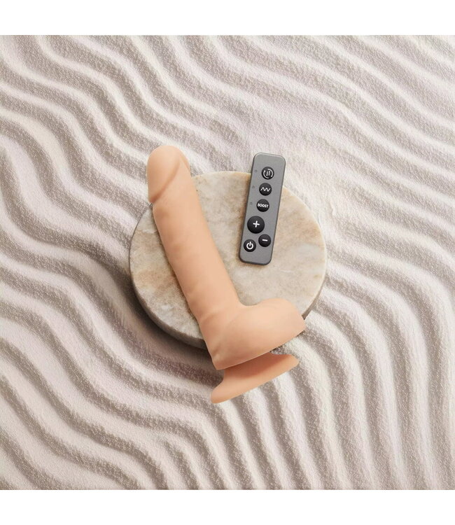 Rimba Strap-On-Me - Roterende & vibrerende realistische dildo - maat L - Nude