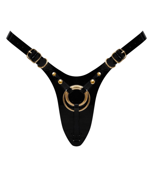 Rimba Strap-On-Me - Kunstleren Harnas Fabulous - One Size - Zwart Glanzend