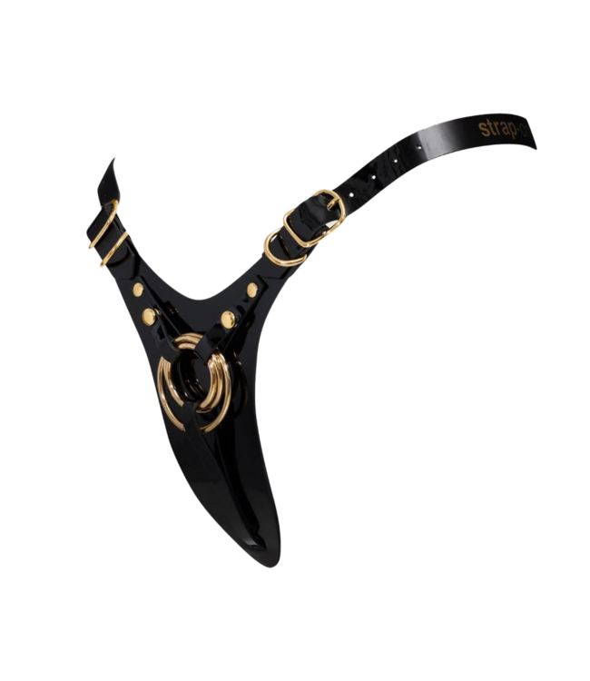 Rimba Strap-On-Me - Kunstleren Harnas Fabulous - One Size - Zwart Glanzend