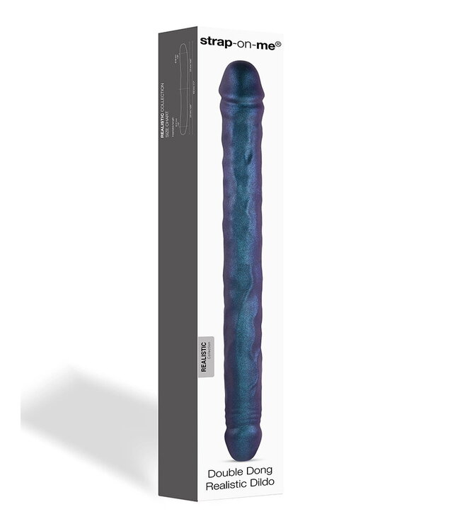 Rimba Strap-On-Me - Double Dong Realistische Dildo - Paars Metallic