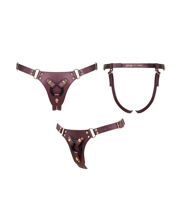 Rimba Strap-On-Me - Harnais Simili Generous - Aubergine