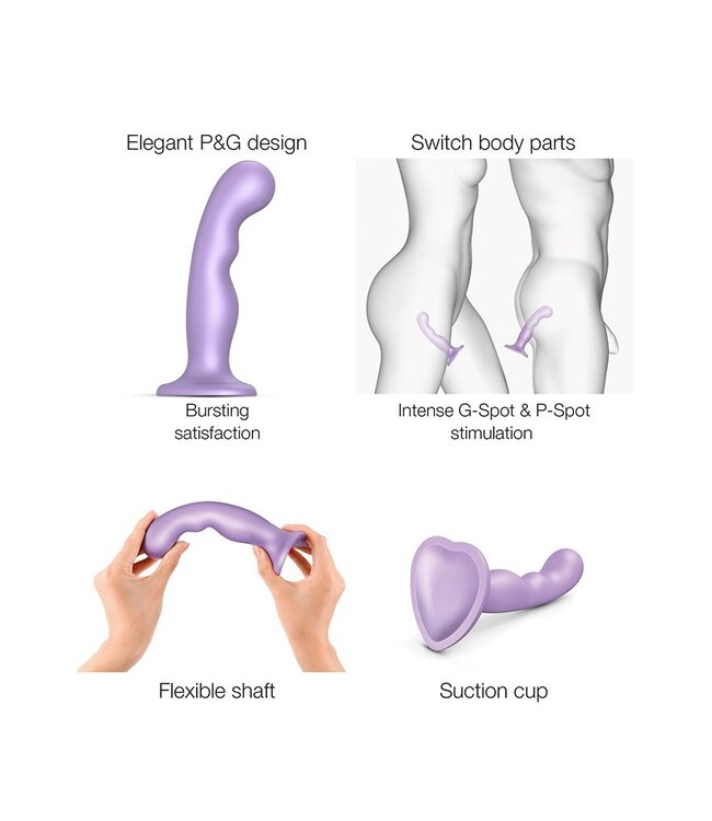 Rimba Strap-On-Me - Dildo Plug P&G Maat L - Metallic Lila