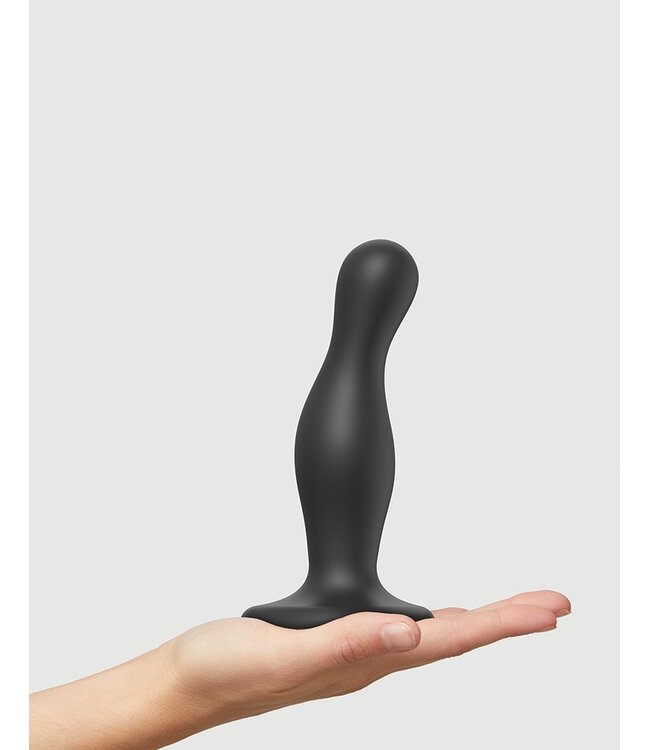 Rimba Strap-On-Me - Dildo Plug Curvy Maat M - Zwart