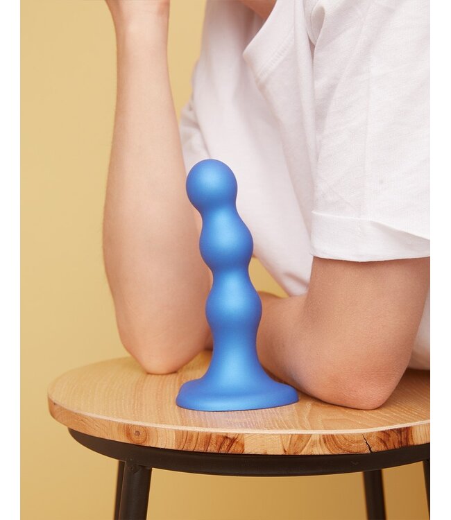 Rimba Strap-On-Me - Dildo Plug Balls Maat S - Metallic Blauw