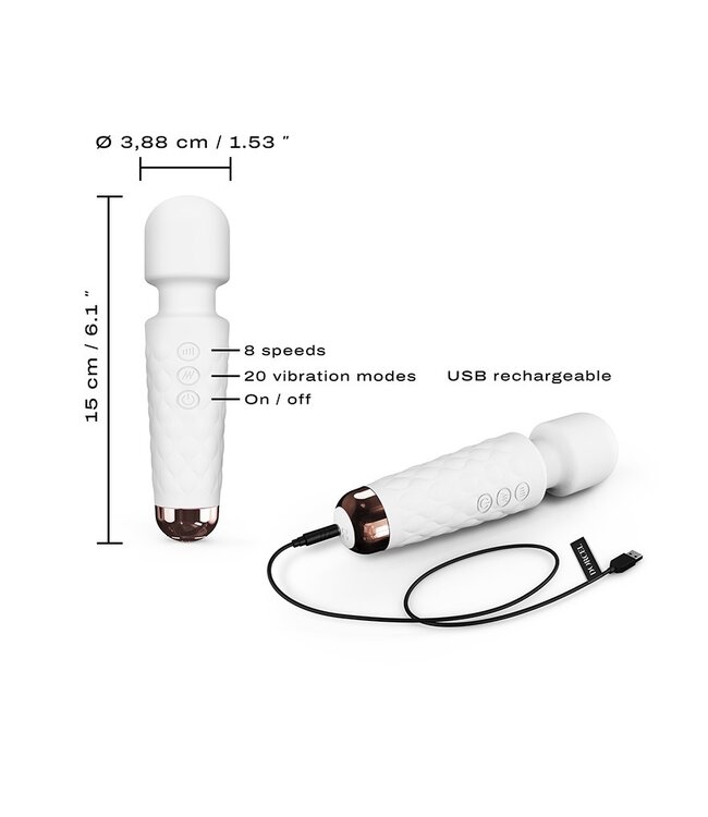 Rimba Dorcel - Mini Wanderful - Mini Wand Vibrator - Wit