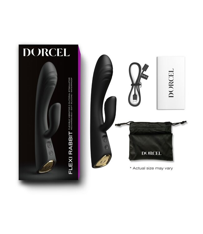 Rimba Dorcel - Flexi Rabbit - Verwarmde Rabbit Vibrator - Zwart