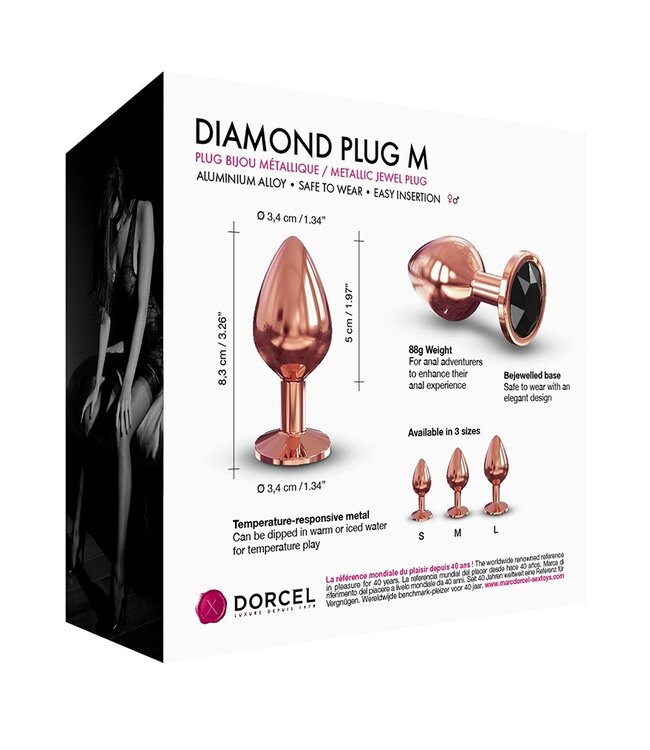 Rimba Dorcel - Diamond Plug Maat M - Butt Plug - Rose